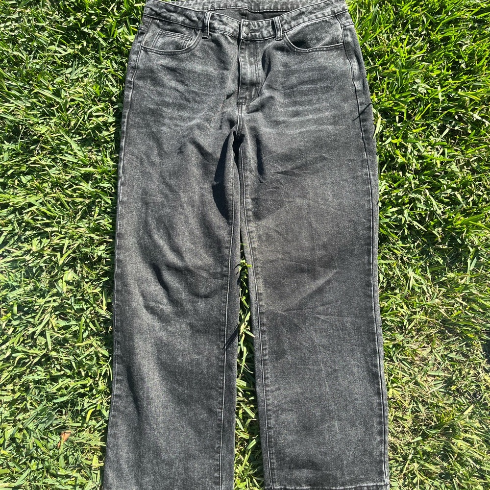 Vintage Black Washed Denim Jeans